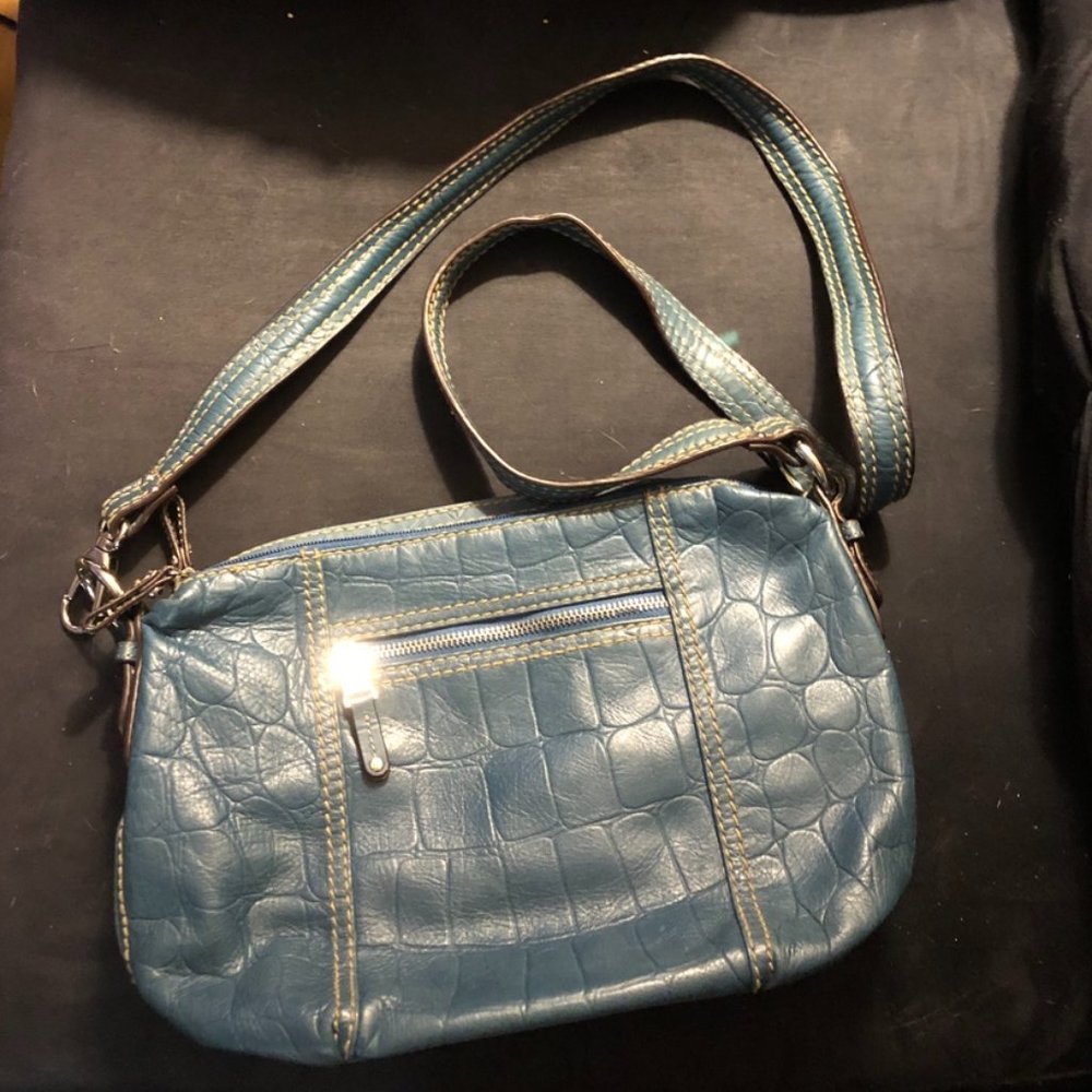 Tignanello Teal Alligator Leather Purse
